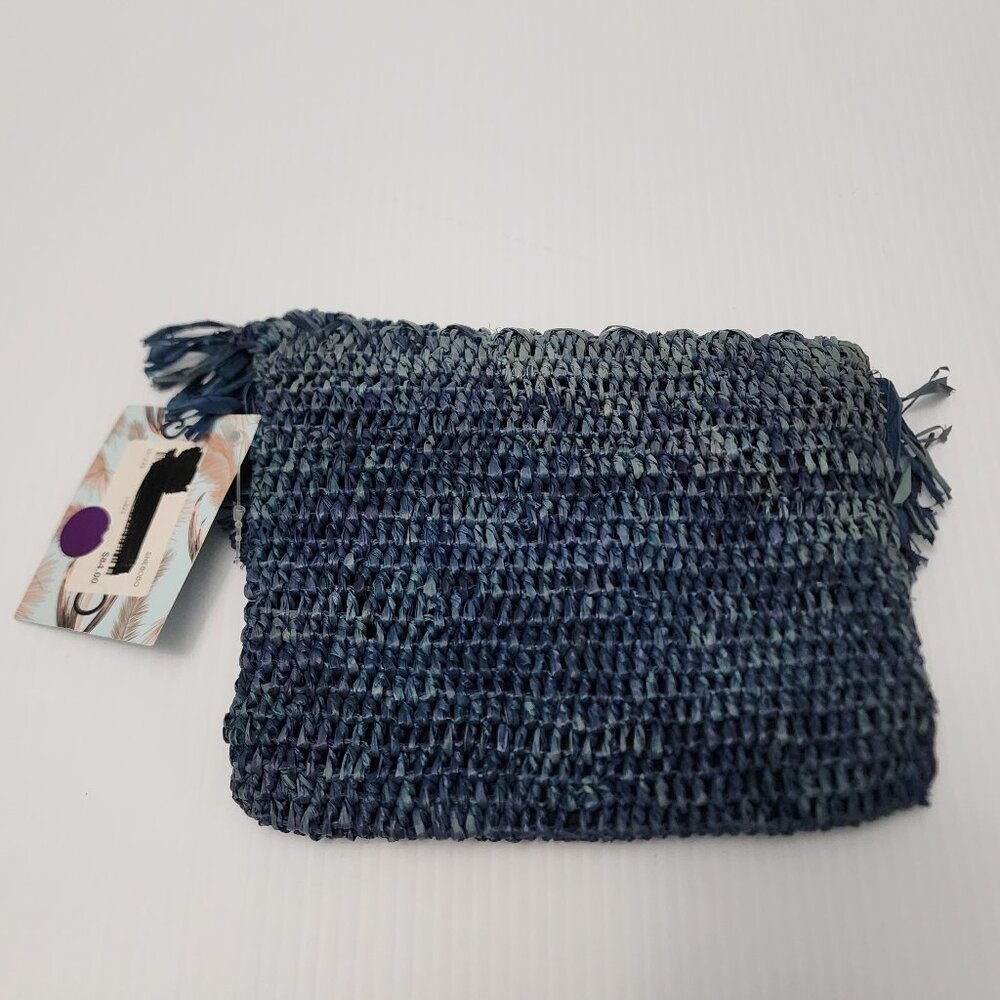 👜 NWT Shebobo Raffia Clutch 👜 - Picture 2 of 7